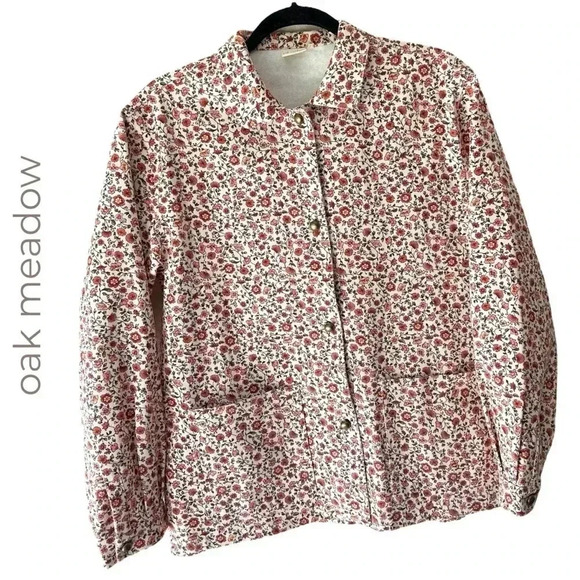 NWOT | UTILITY JACKET COTTON CANVAS FLORAL BARN COAT | XS/SM - Picture 2 of 15